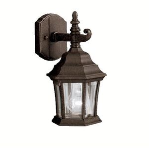 Kichler 9788 Black Townhouse Collection 1-Light 12" Outdoor Wall Light (Bronze)